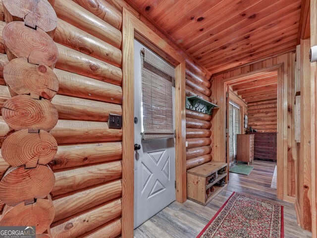 410 Whiskey Still Dr, Cleveland, GA 30528 - interior space with wood finished floors and wood ceiling