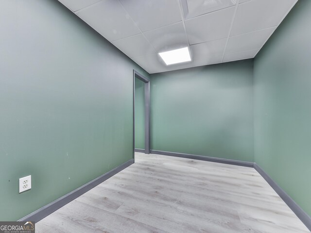 410 Whiskey Still Dr, Cleveland, GA 30528 - spare room with baseboards, wood finished floors, and a drop ceiling