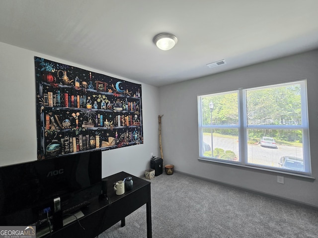 3202 Fairington Village Dr, Lithonia, GA 30038 - office area featuring carpet, visible vents, and baseboards