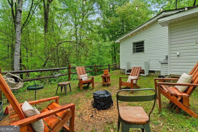115 Maple Leaf Dr, Dahlonega, GA 30533 - view of yard with a fire pit