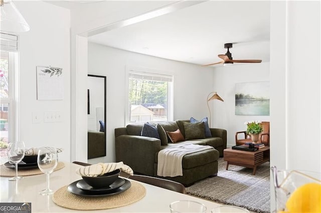 2086 Harold Ave SE, Smyrna, GA 30080 - living area with a ceiling fan