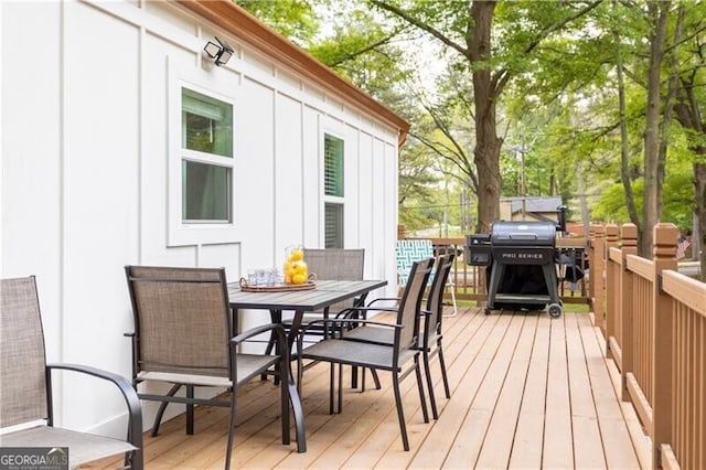 2086 Harold Ave SE, Smyrna, GA 30080 - wooden deck featuring outdoor dining area and grilling area