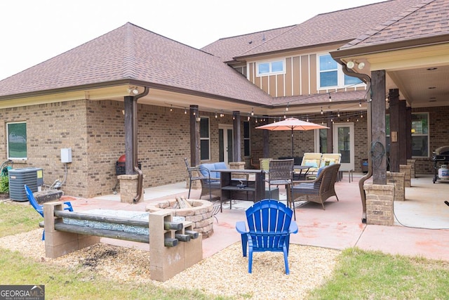 401 Sara Ct, Loganville, GA 30052 - view of patio / terrace with cooling unit and an outdoor living space