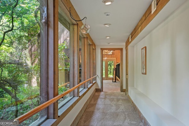 1144 Evergreen Dr NE, Atlanta, GA 30319 - hall with light colored carpet and a wealth of natural light