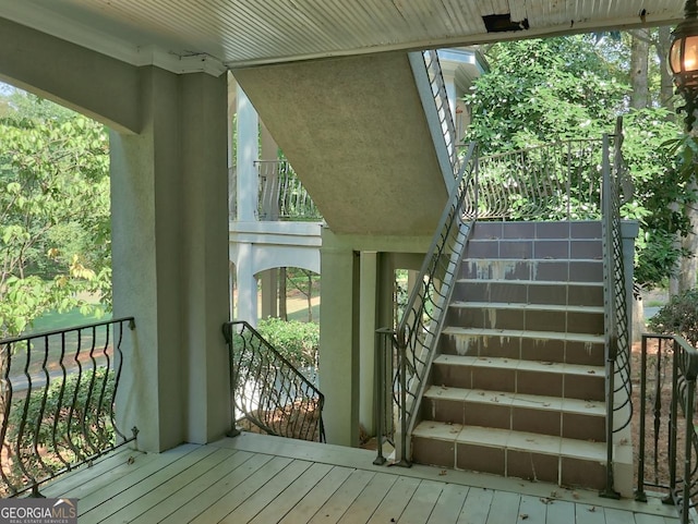 view of stairs
