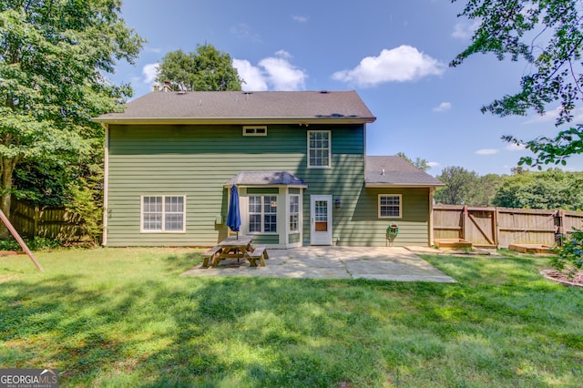 3987 Ivory Gables Pl, Buford, GA 30519 - back of house featuring a patio and a shingled roof