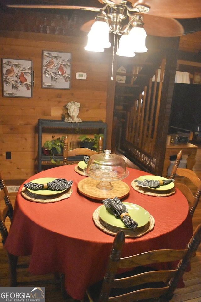 6503 Old Macon Hwy, Rex, GA 30273 - dining space with wood walls