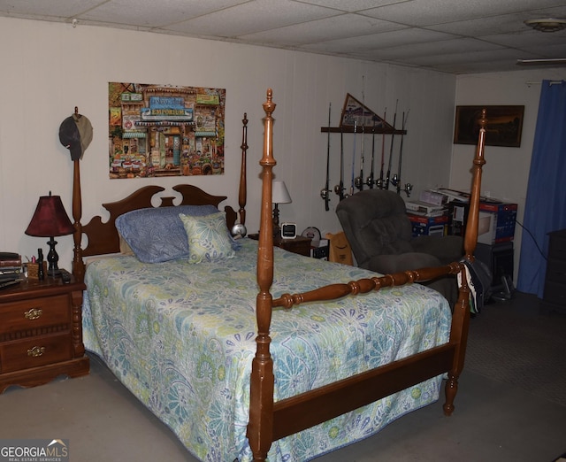 6503 Old Macon Hwy, Rex, GA 30273 - carpeted bedroom featuring a drop ceiling