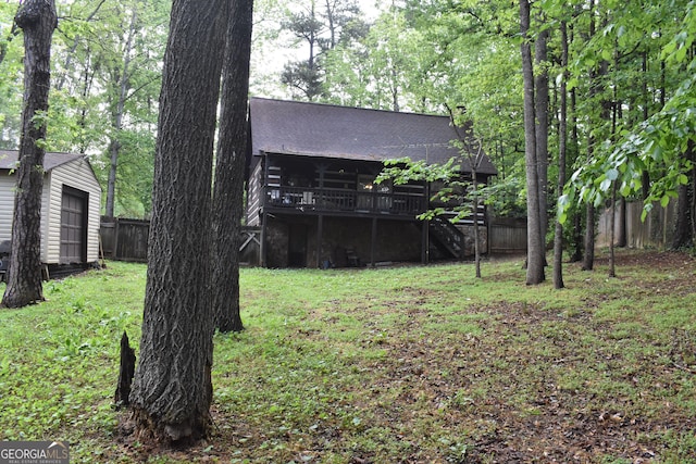 6503 Old Macon Hwy, Rex, GA 30273 - view of yard with fence and a deck