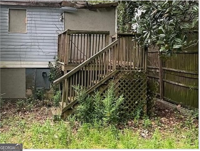 1254 Campbellton Rd SW, Atlanta, GA 30310 - rear view of house featuring a deck and stairway