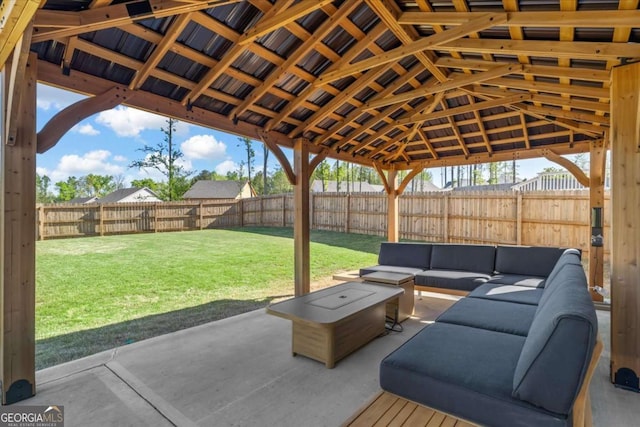 view of patio / terrace with outdoor lounge area