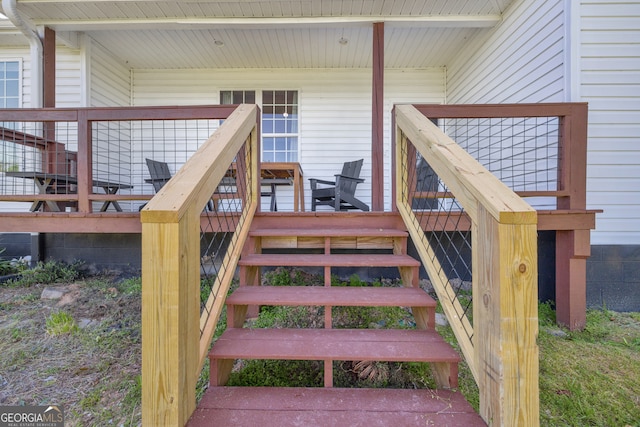 exterior space with stairway