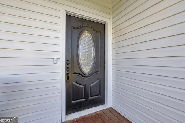 view of exterior entry