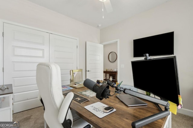 166 Verano St, Kingsland, GA 31548 - carpeted office space with ceiling fan