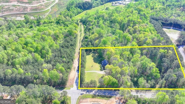 5800 S Richland Creek Rd, Buford, GA 30518 - bird's eye view with a wooded view
