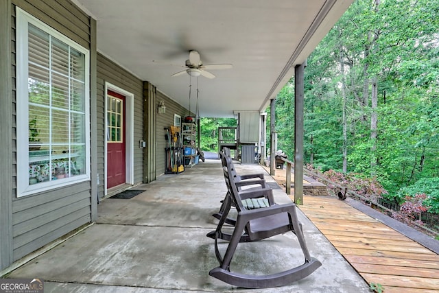 327 Kissimmee Trl, Cornelia, GA 30531 - porch with ceiling fan