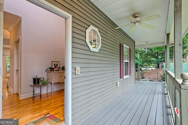 327 Kissimmee Trl, Cornelia, GA 30531 - porch featuring a ceiling fan