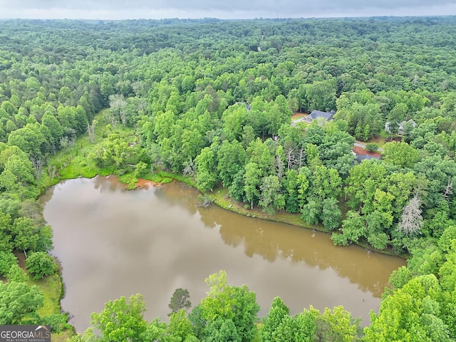 327 Kissimmee Trl, Cornelia, GA 30531 - drone / aerial view of a forest and a large body of water