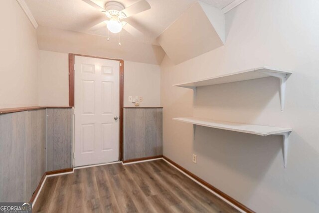 2092 Countydown Ln, Stone Mountain, GA 30088 - spare room with wood finished floors and ceiling fan