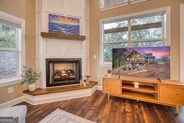 1016 Twisted Oak Rd Unit 115, Talking Rock, GA 30175 - detailed view of wood finished floors and a lit fireplace
