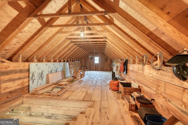 view of attic