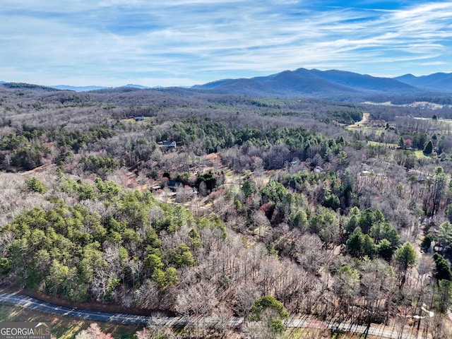property view of mountains with a view of trees