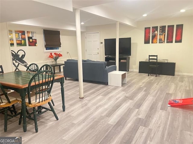 3629 Embry Cir, Atlanta, GA 30341 - interior space featuring baseboards, wood finished floors, and recessed lighting