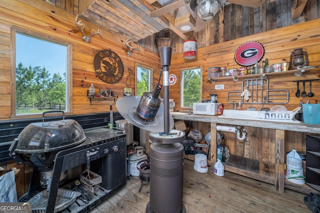 3636 Echols St, Patterson, GA 31557 - misc room featuring wood-type flooring and vaulted ceiling