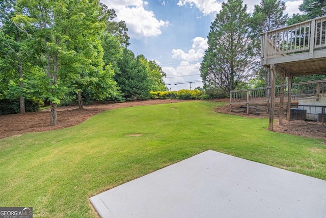 2675 Sugar Mill Dr, Atlanta, GA 30316 - view of yard featuring a patio area and a wooden deck