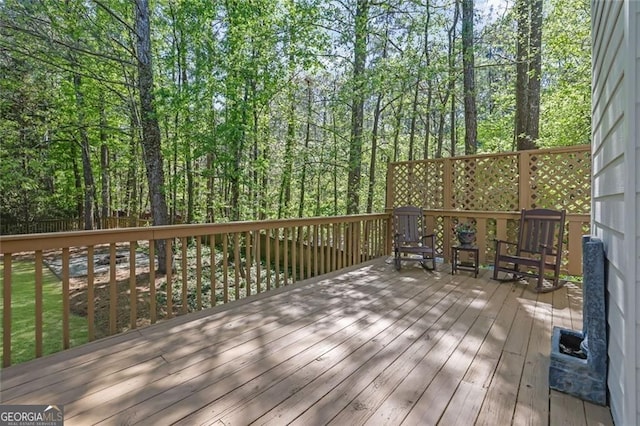 view of wooden terrace