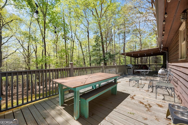 366 Crabapple Rdg, Clarkesville, GA 30523 - deck featuring outdoor dining area