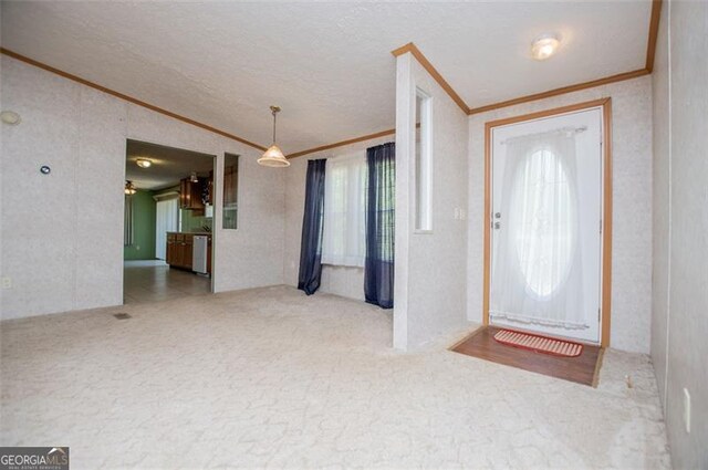 1530 Mcbrayer, Temple, GA 30179 - foyer entrance featuring crown molding and carpet flooring