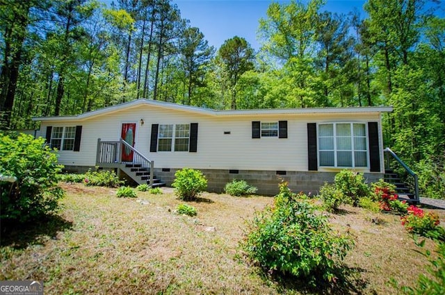 1530 Mcbrayer, Temple, GA 30179 - manufactured / mobile home featuring crawl space and stairs