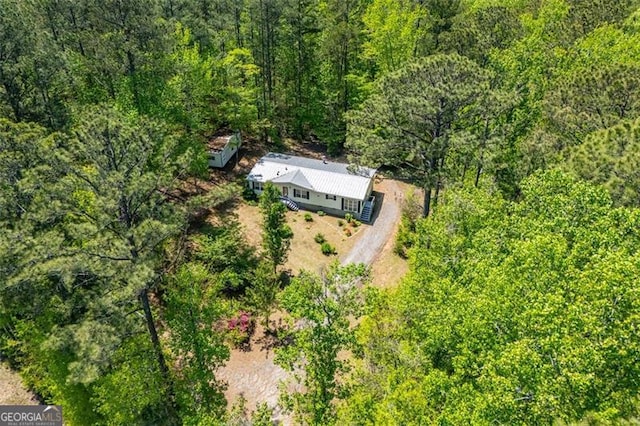 1530 Mcbrayer, Temple, GA 30179 - aerial view of property and surrounding area featuring a forest