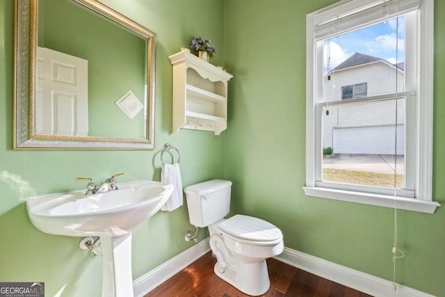2745 Princeton Trce, Cumming, GA 30041 - bathroom featuring wood finished floors, toilet, and baseboards