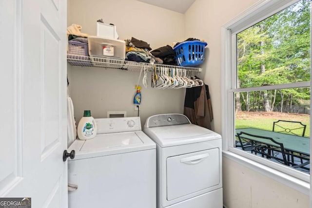2745 Princeton Trce, Cumming, GA 30041 - clothes washing area featuring washing machine and dryer and laundry area