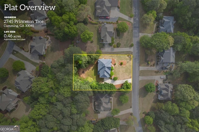 2745 Princeton Trce, Cumming, GA 30041 - bird's eye view