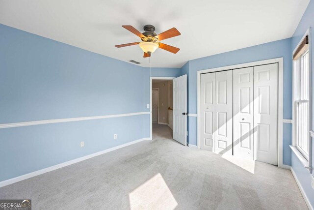 2745 Princeton Trce, Cumming, GA 30041 - unfurnished bedroom featuring baseboards, carpet flooring, visible vents, and a closet