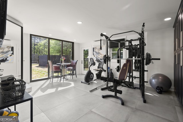 4440 Webb Bridge Rd, Alpharetta, GA 30005 - workout area featuring recessed lighting