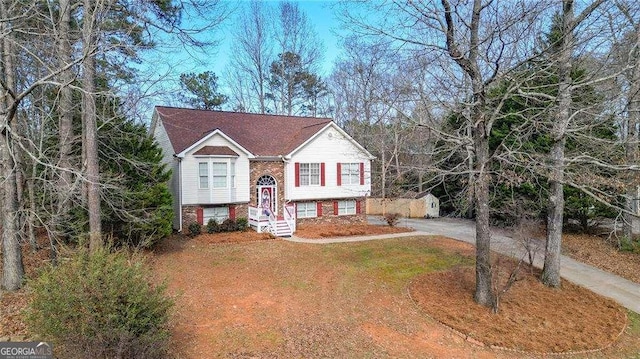 bi-level home with driveway