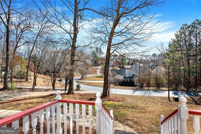 view of yard featuring a porch