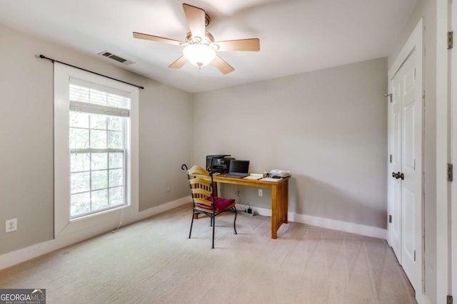 90 Hart Ave, Athens, GA 30606 - carpeted office space featuring baseboards and ceiling fan