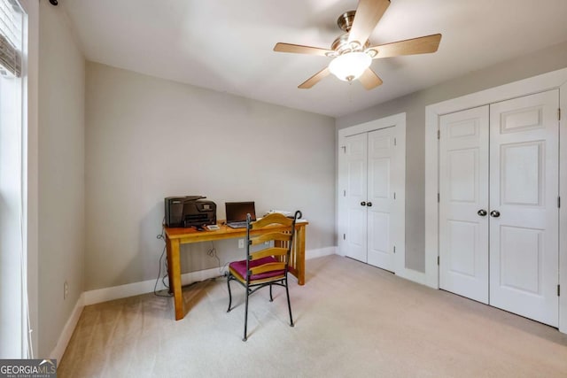 90 Hart Ave, Athens, GA 30606 - office space with light carpet and a ceiling fan