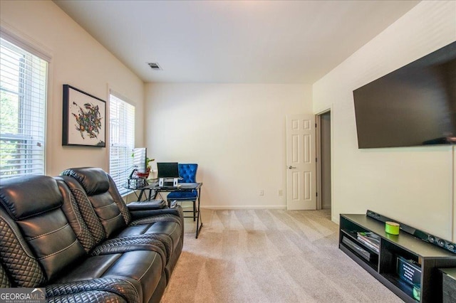 2145 Shoop Ct SE Unit 3, Smyrna, GA 30080 - living area featuring light colored carpet and an office area