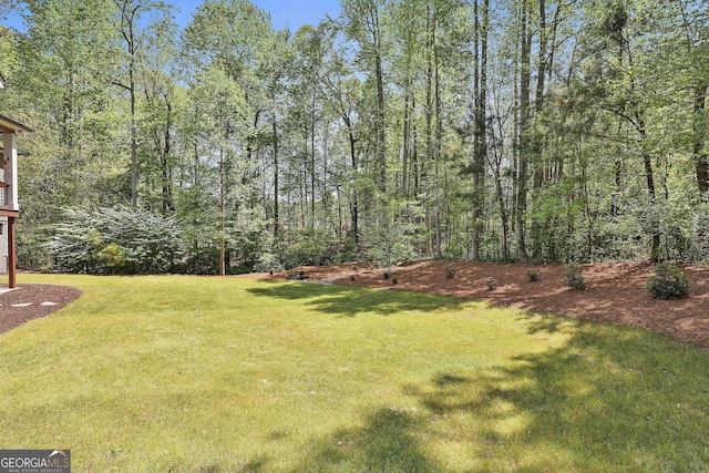 view of grassy yard