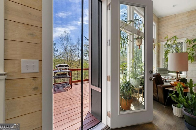 124 Nichols Branch Ln, Clayton, GA 30525 - doorway to outside with wood finished floors
