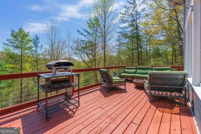 124 Nichols Branch Ln, Clayton, GA 30525 - deck featuring an outdoor living space