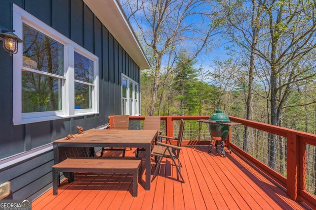 124 Nichols Branch Ln, Clayton, GA 30525 - wooden deck featuring outdoor dining space