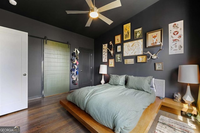 124 Nichols Branch Ln, Clayton, GA 30525 - bedroom featuring wood finished floors and ceiling fan