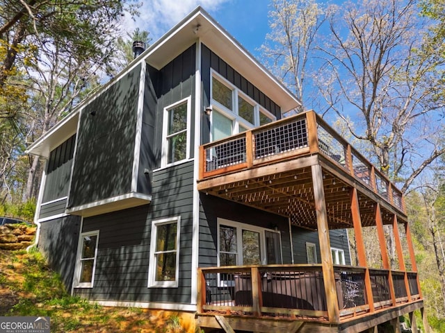 124 Nichols Branch Ln, Clayton, GA 30525 - rear view of property with a deck